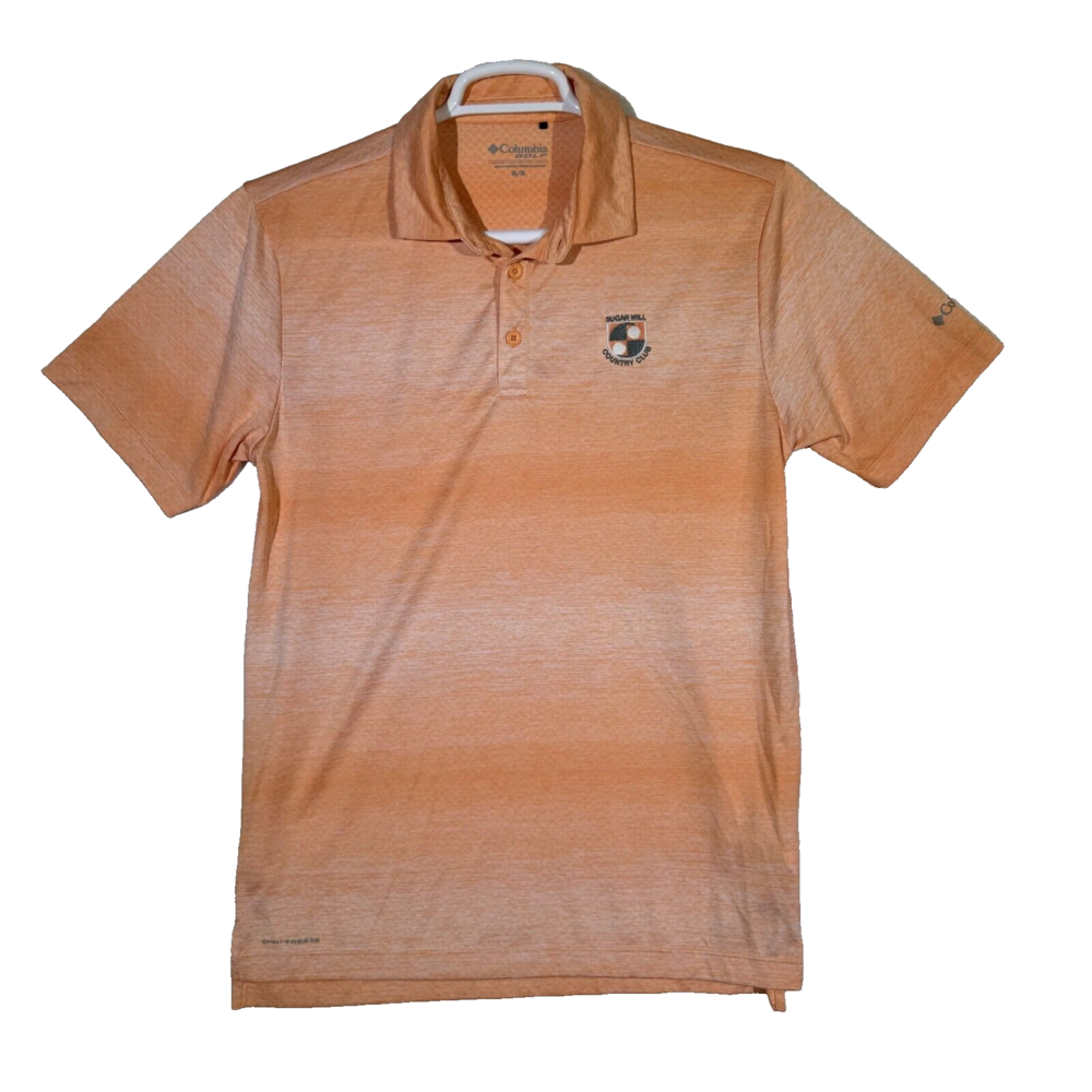 Columbia Golf Polo Men’s M Orange Omni‑Shade Sugar Mill CC 100% Polyester M208